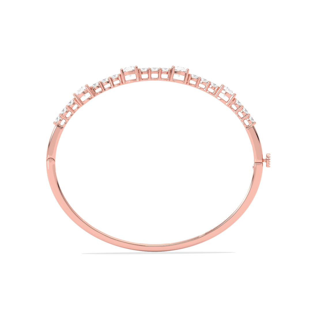 Cluster Oval & Round Diamond Bracelet