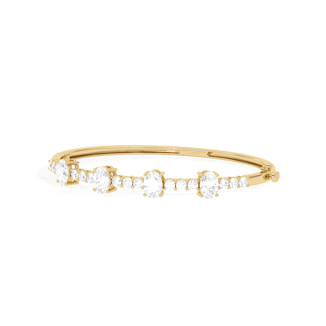 Cluster Oval & Round Diamond Bracelet