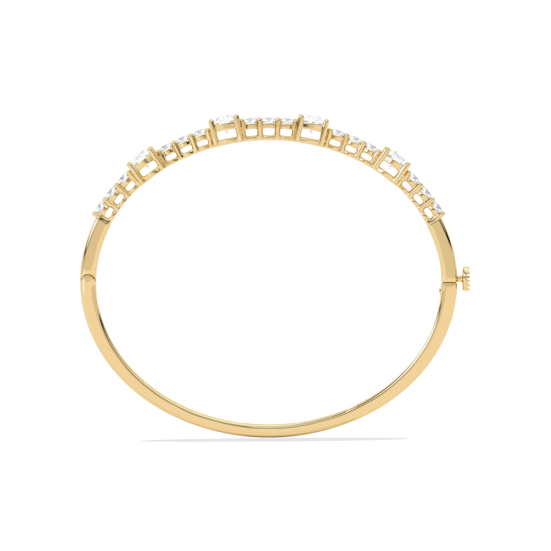Cluster Oval & Round Diamond Bracelet