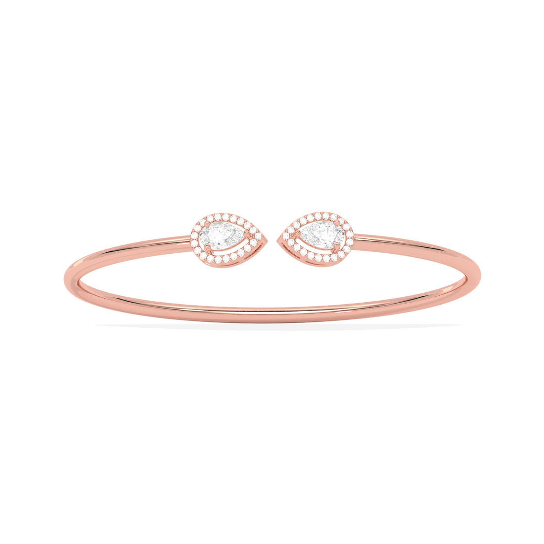 Pear Cut Diamond Cuff Bracelet