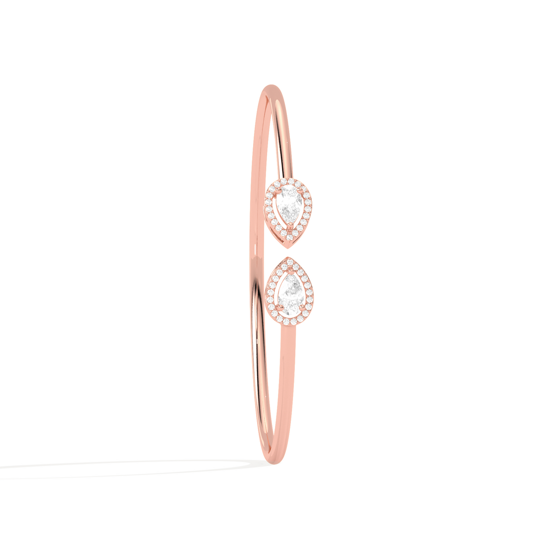 Pear Cut Diamond Cuff Bracelet