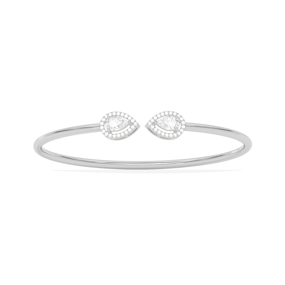 Pear Cut Diamond Cuff Bracelet