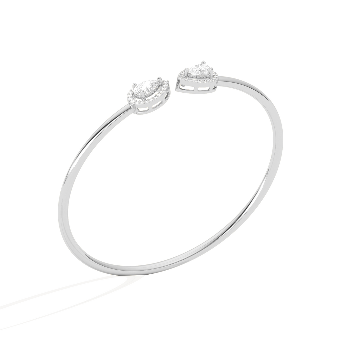 Pear Cut Diamond Cuff Bracelet