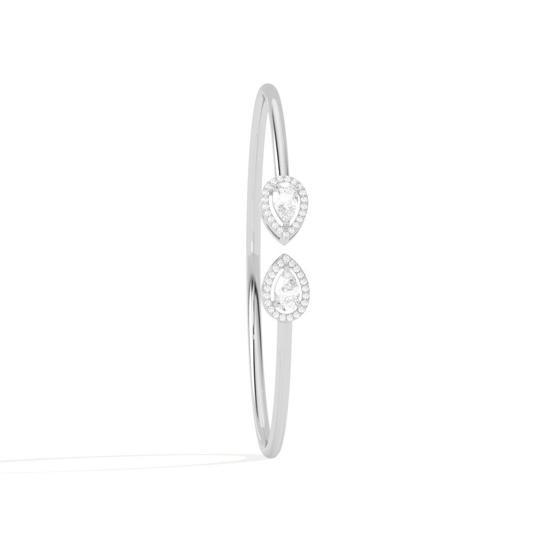 Pear Cut Diamond Cuff Bracelet