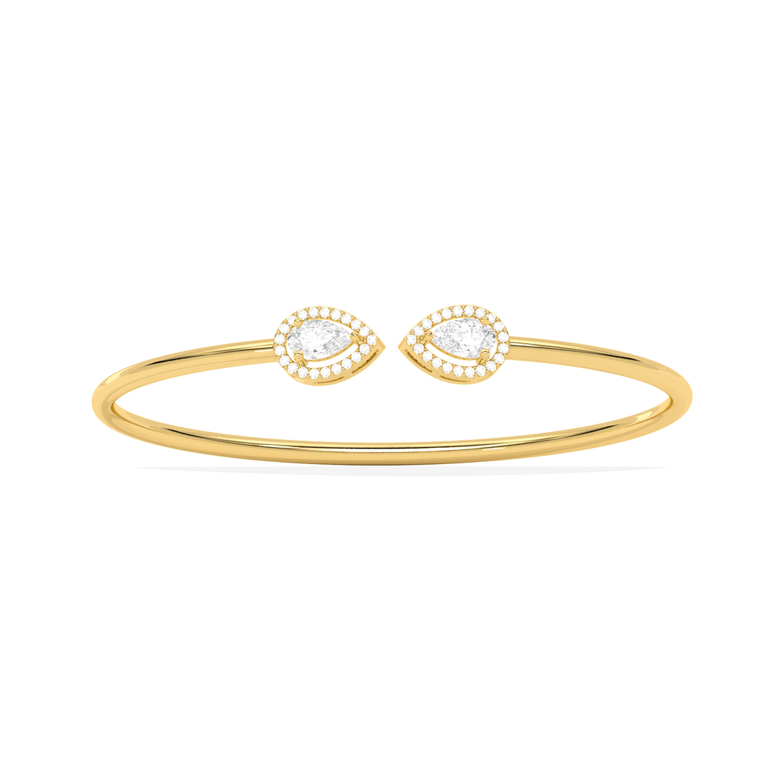 Pear Cut Diamond Cuff Bracelet