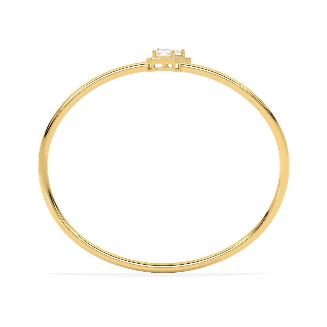 Pear & Emerald Cut Diamond Cuff Bracelet