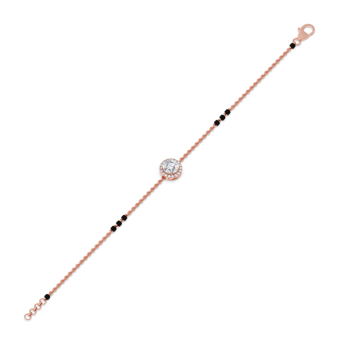 Solitaire Accent Diamond Mangalsutra Bracelet