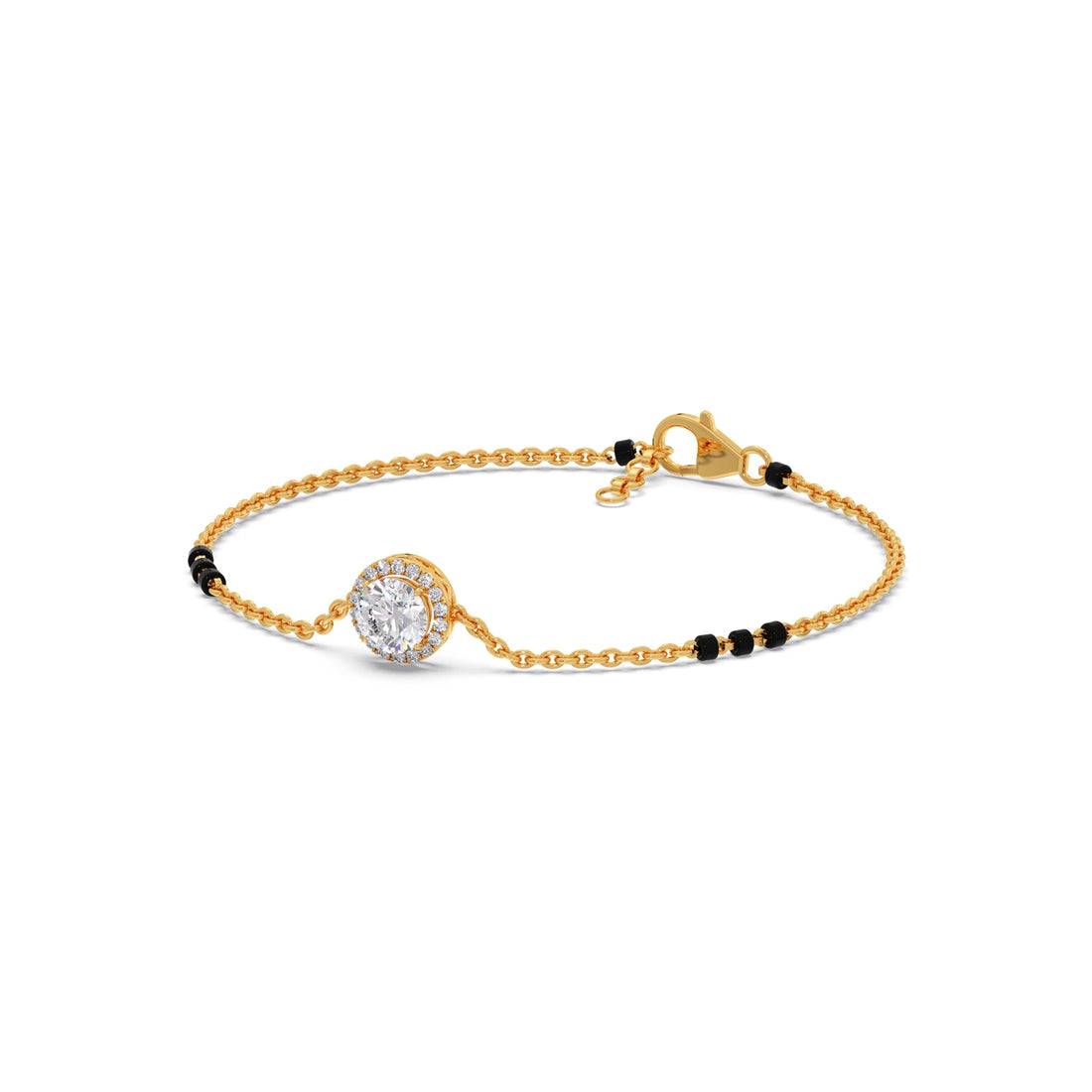 Solitaire Accent Diamond Mangalsutra Bracelet