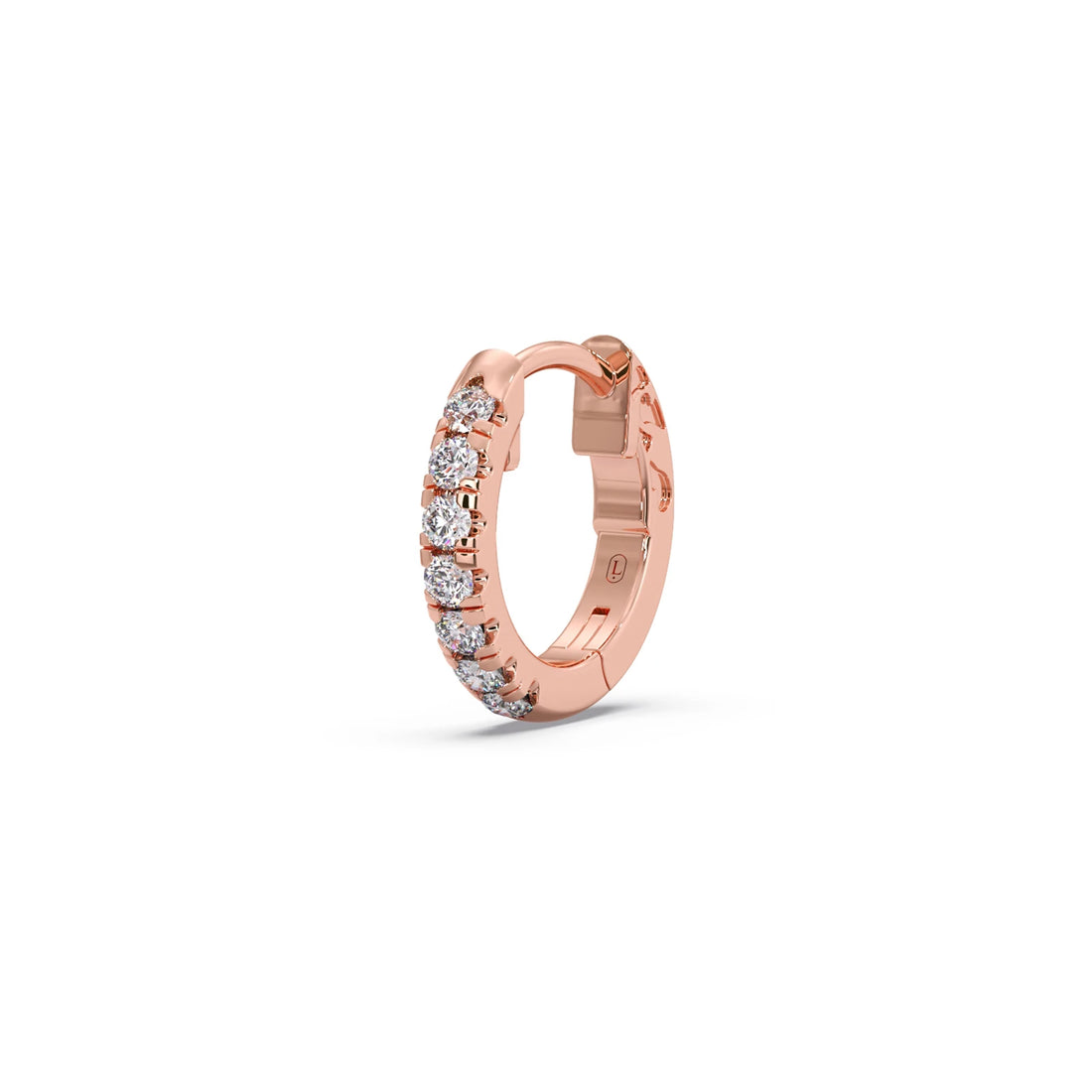 Diamond Huggie Hoop Earrings