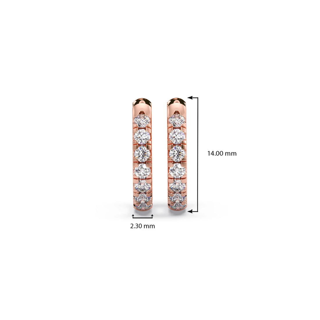 Diamond Huggie Hoop Earrings