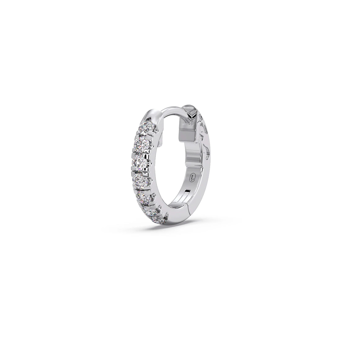 Diamond Huggie Hoop Earrings
