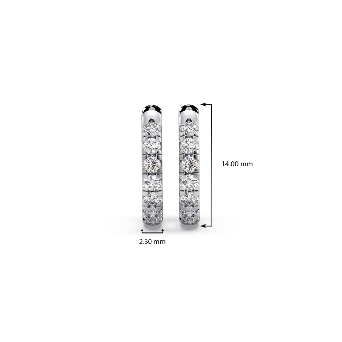Diamond Huggie Hoop Earrings
