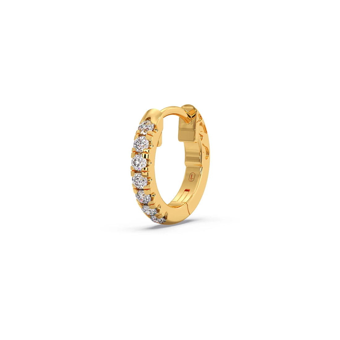 Diamond Huggie Hoop Earrings