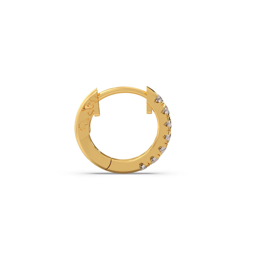 Diamond Huggie Hoop Earrings