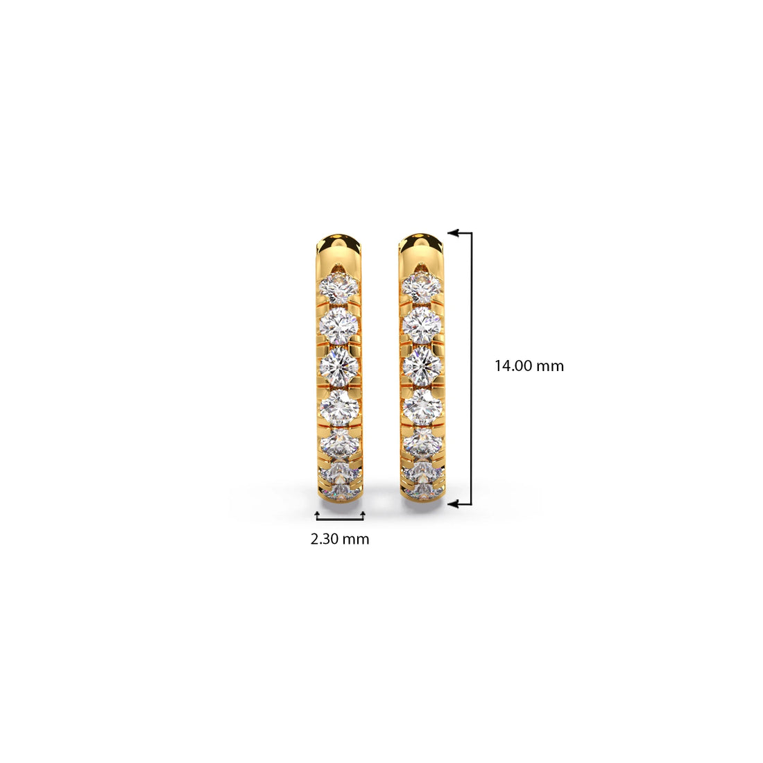 Diamond Huggie Hoop Earrings