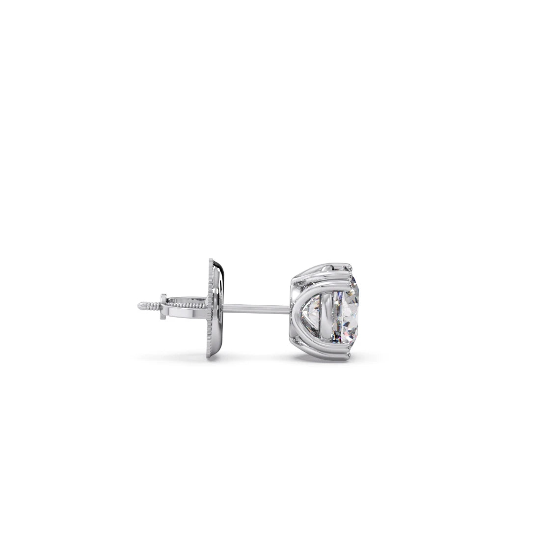 Classic Round Solitaire Stud Earrings - 1.80 Cts
