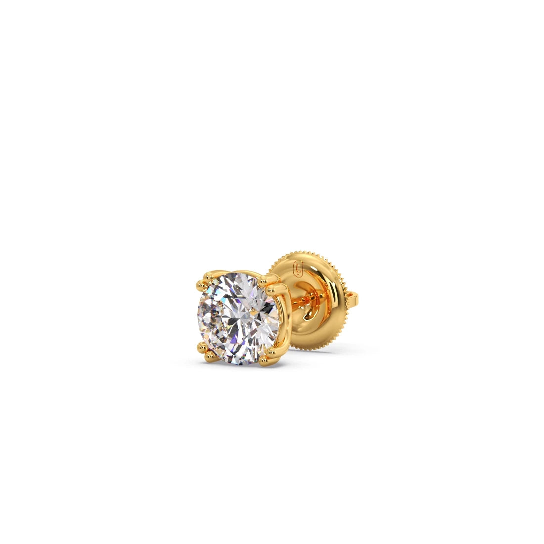 Classic Round Solitaire Stud Earrings - 1.80 Cts