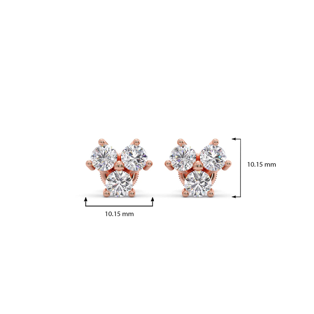 Floral Cluster Diamond Stud Earrings