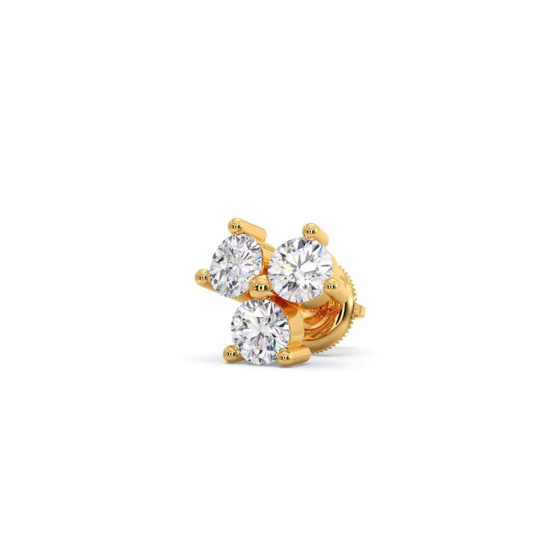 Floral Cluster Diamond Stud Earrings