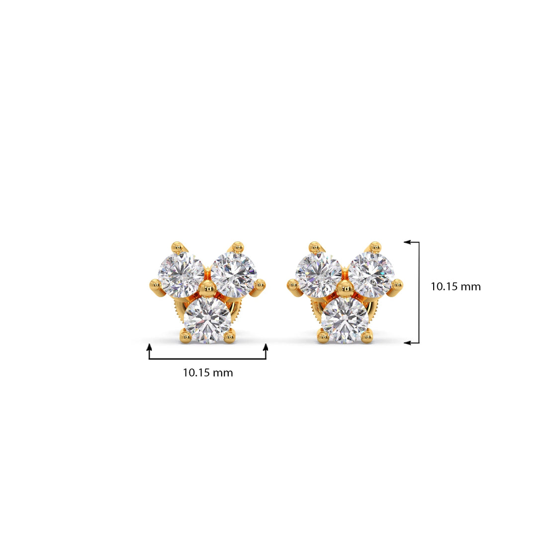 Floral Cluster Diamond Stud Earrings