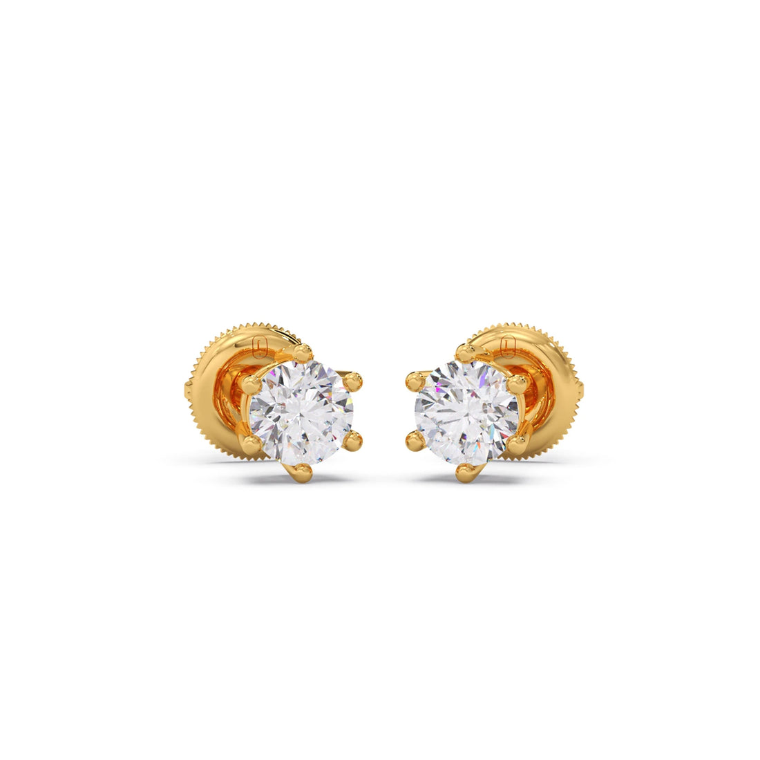 Snowflake Cluster Prong Stud Earrings – 6 Prong Setting