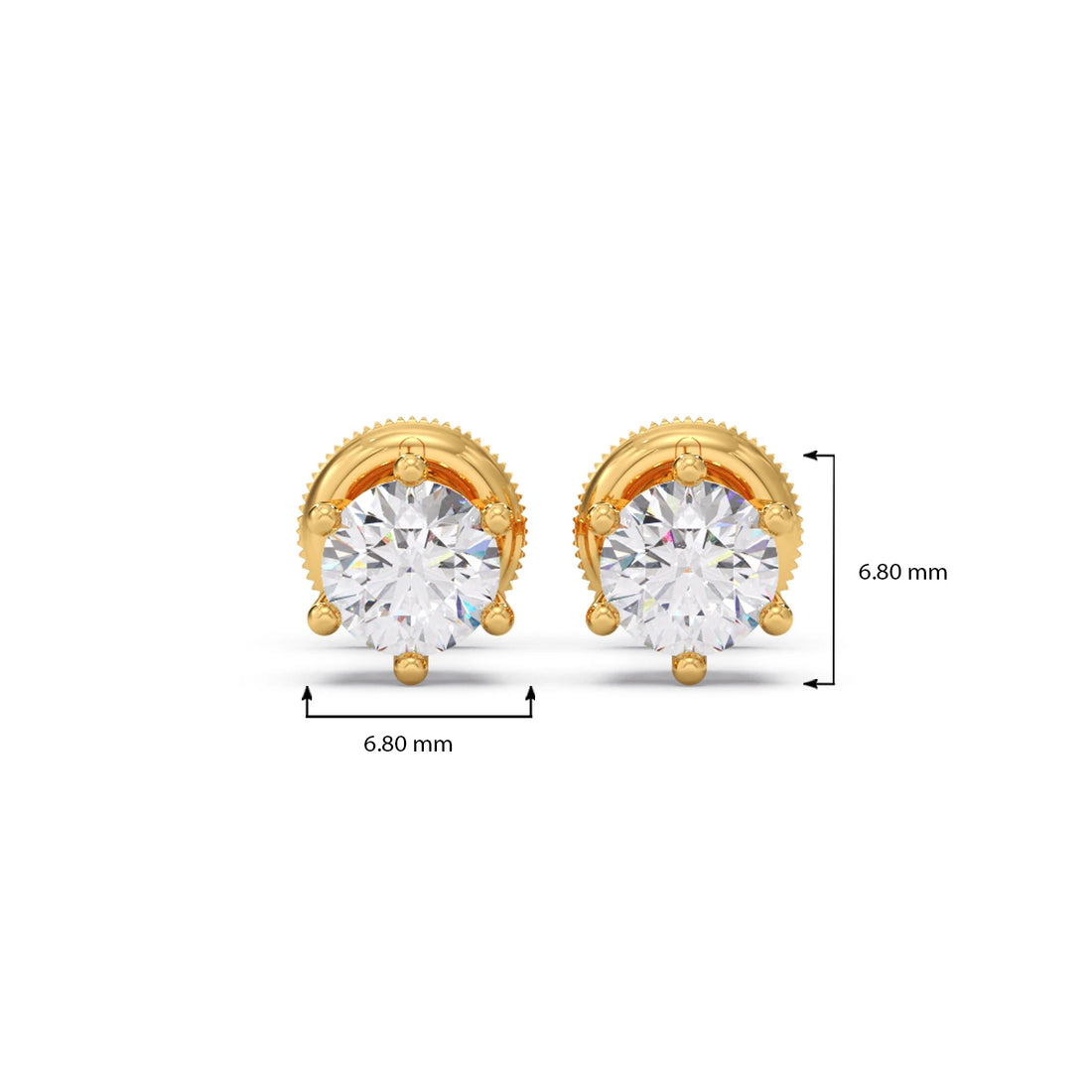 Snowflake Cluster Prong Stud Earrings – 6 Prong Setting