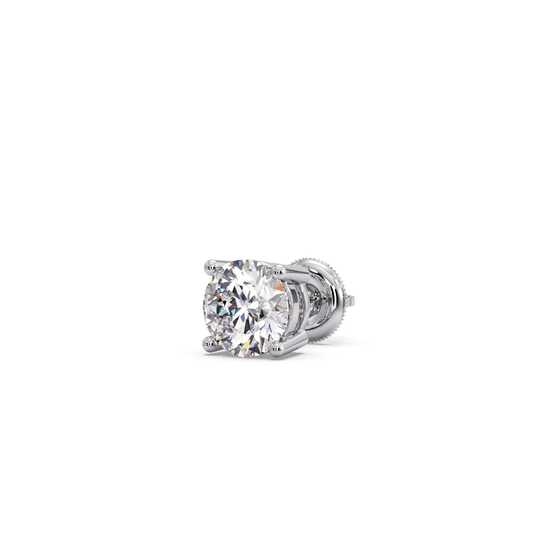 Round Solitaire 4-Prong Stud Earrings – 7.5mm