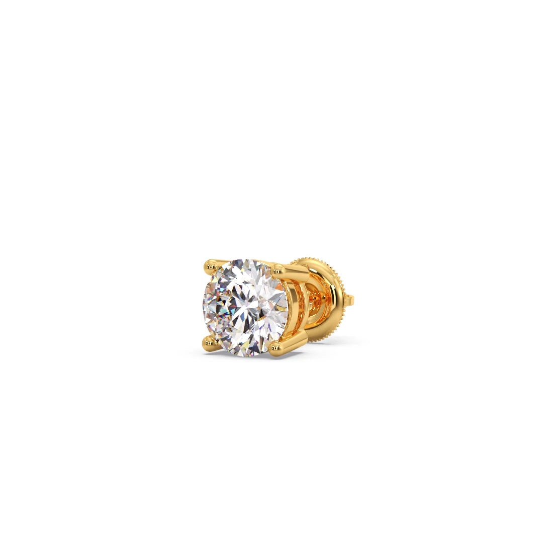 Round Solitaire 4-Prong Stud Earrings – 7.5mm