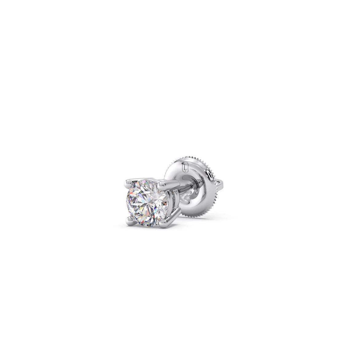 Classic 4-Prong Round Diamond Stud Earrings – 6.30mm