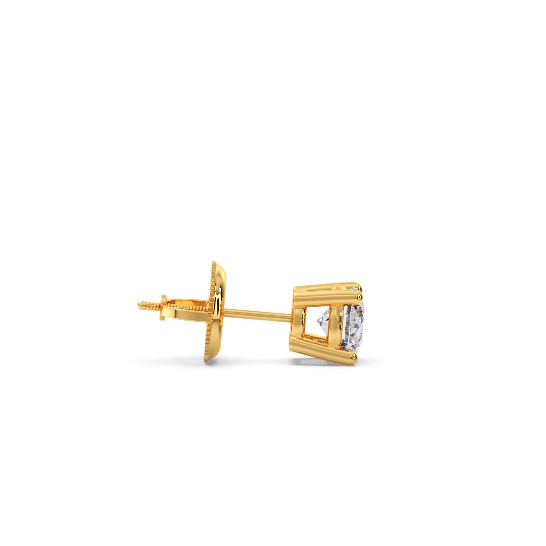 Classic 4-Prong Round Diamond Stud Earrings – 6.30mm