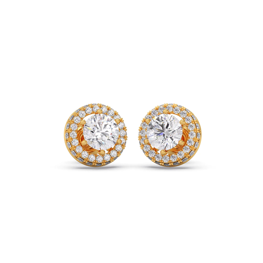 Round Halo Stud Earrings – 5.40mm