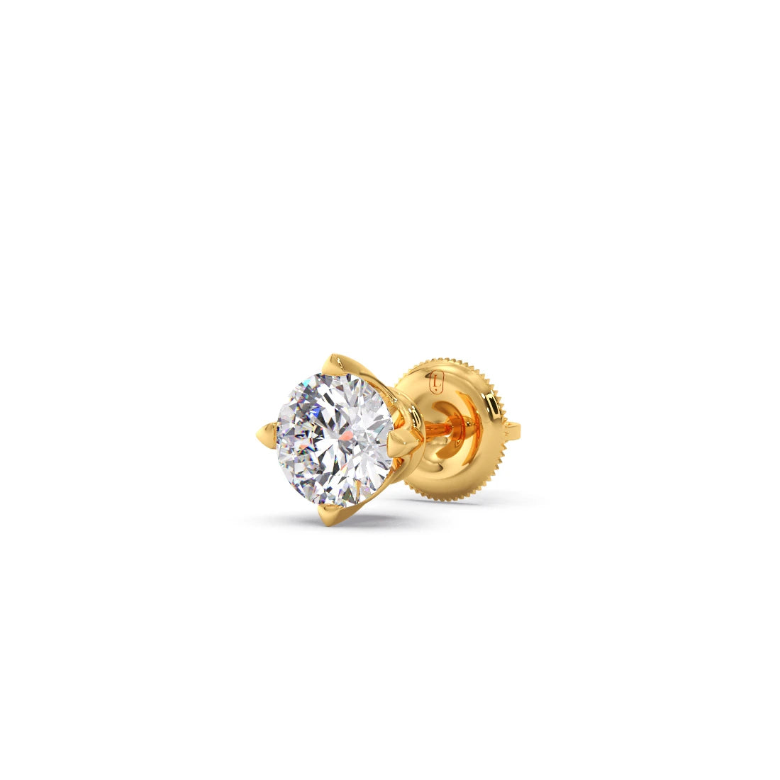 Classic 4-Prong Round Diamond Stud Earrings – 5.00mm
