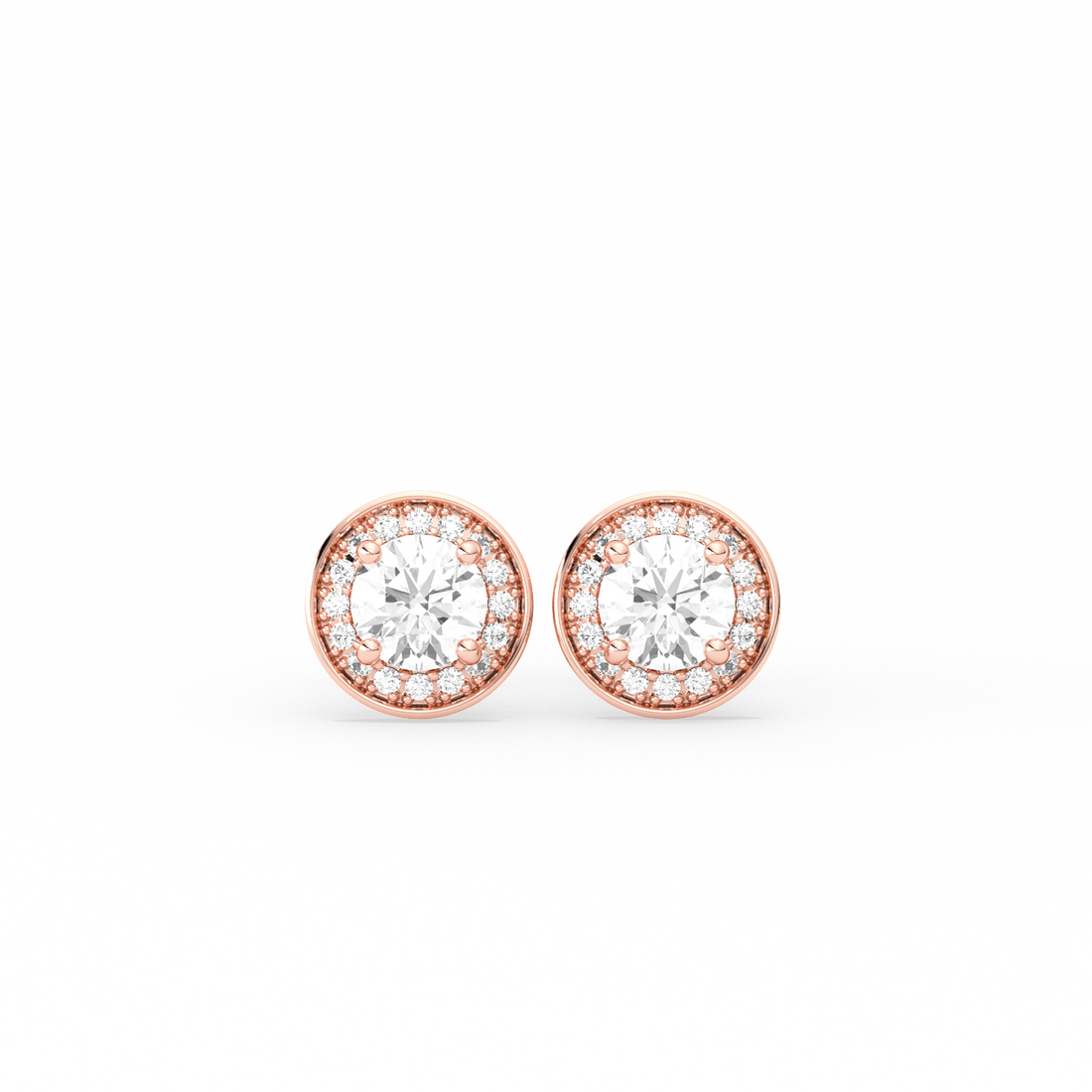 Round-Cut Halo Classic Diamond Studs
