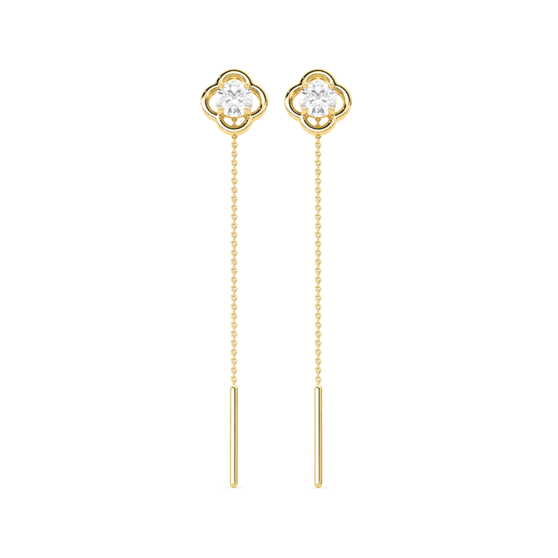Sparkling Diamond Drop Earrings