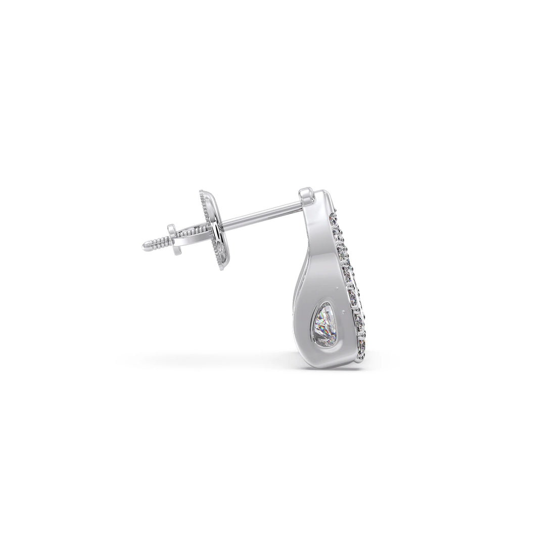 Round Solitaire with Diamond Accent Earrings