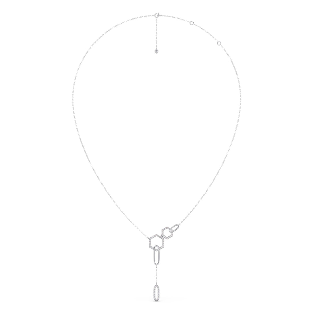 Petite Round Diamond Chain Necklace