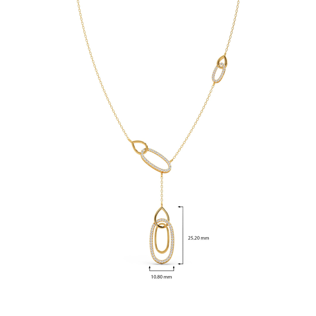Lariat Necklace with Drop Pendant