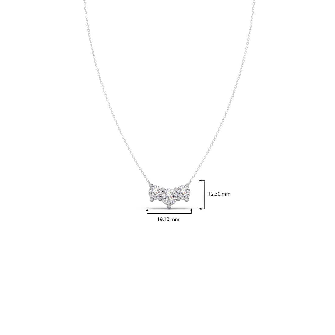 Trilogy Round Diamond Necklace
