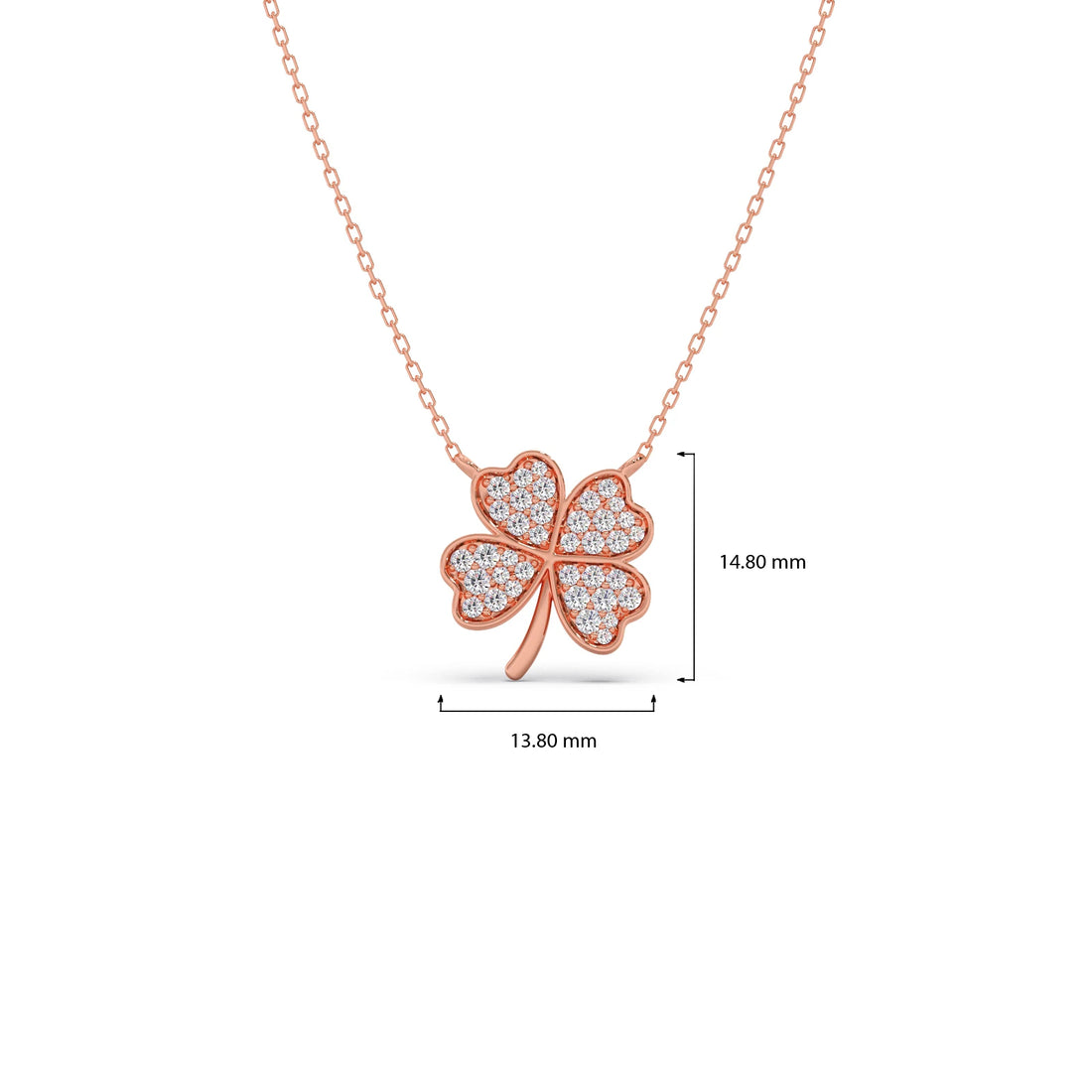 Diamond Flower Clover Pendant