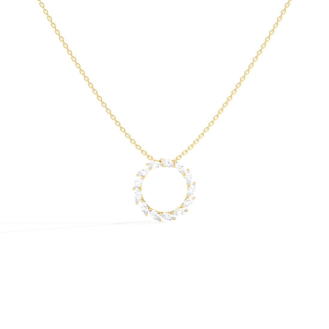 Elegant Marquise Circle Pendant