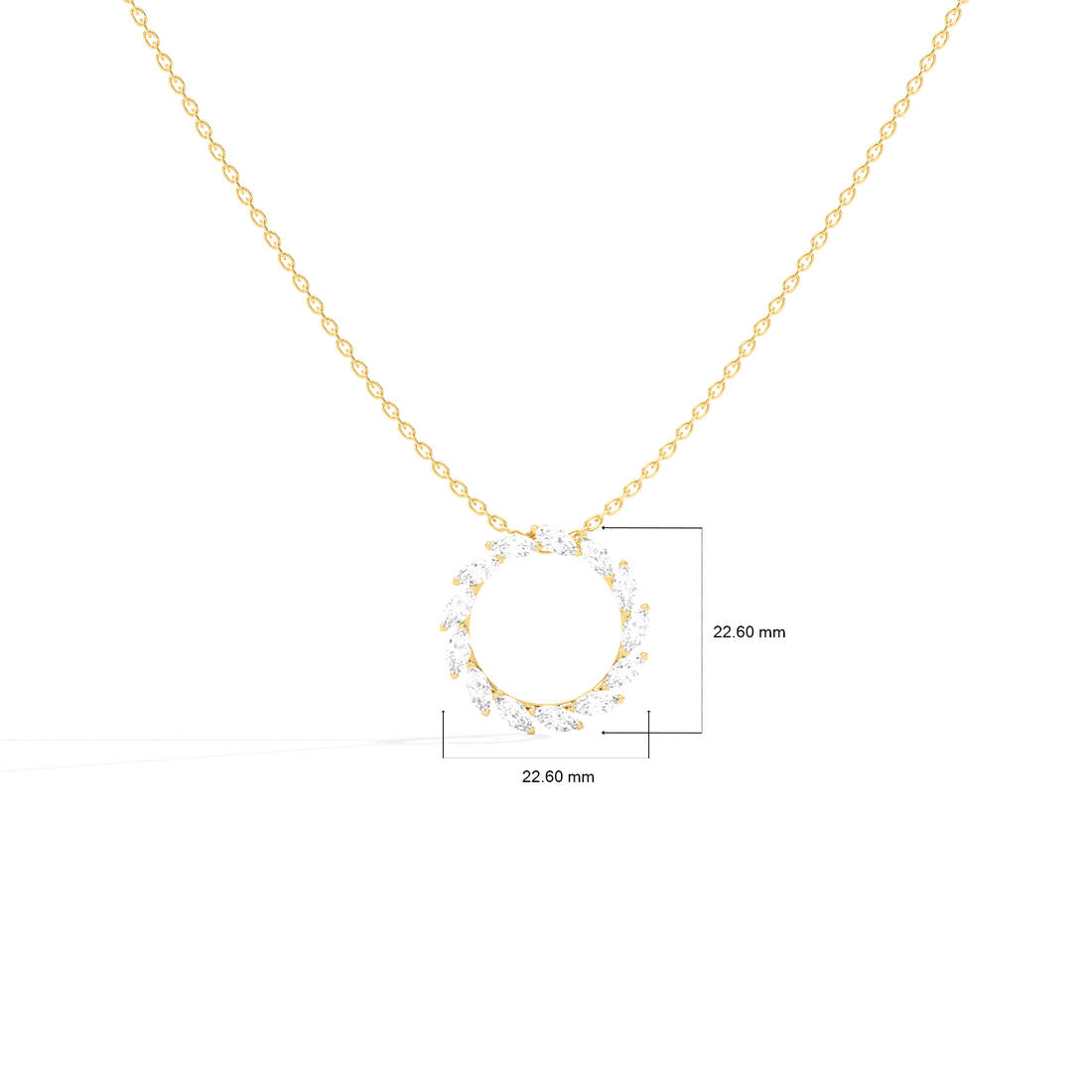 Elegant Marquise Circle Pendant