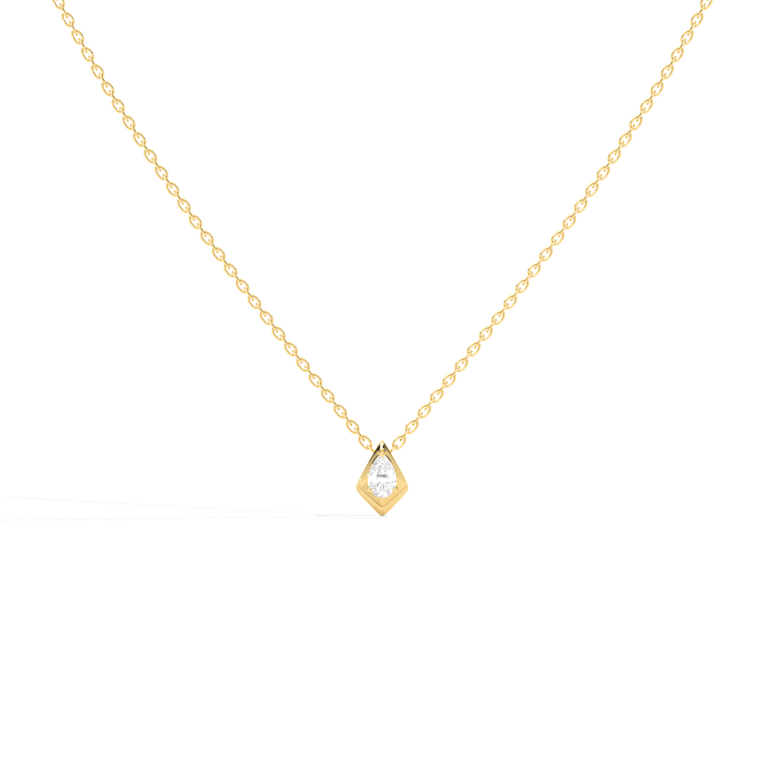 Luminous Pear Classic Solitaire Pendant