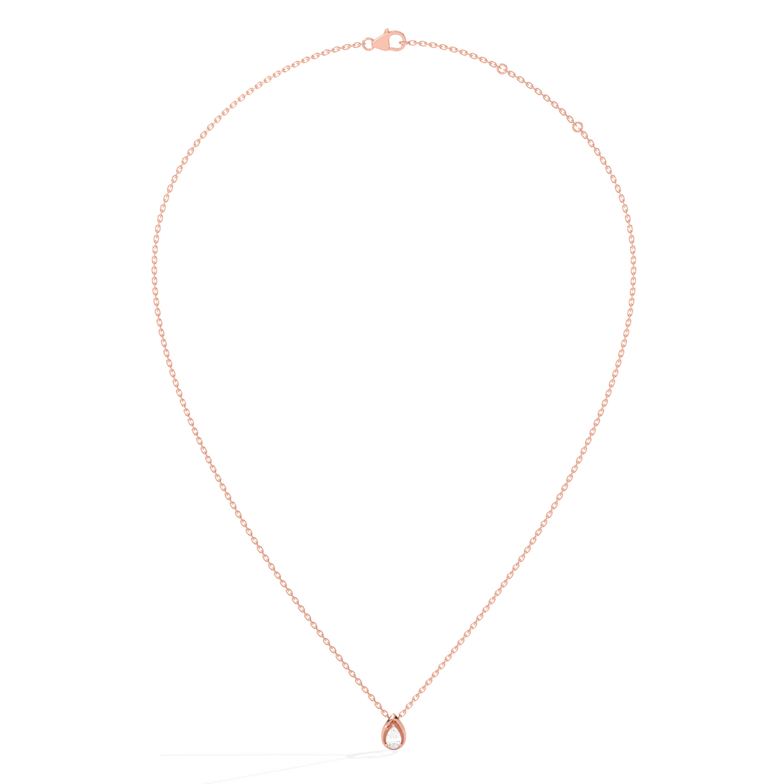 Pear Shape Diamond Pendant Necklace