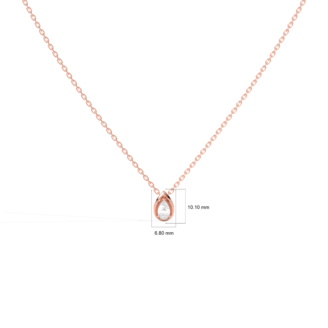 Pear Shape Diamond Pendant Necklace
