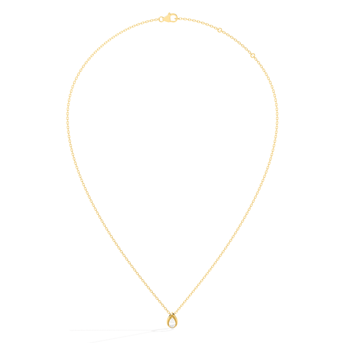 Pear Shape Diamond Pendant Necklace