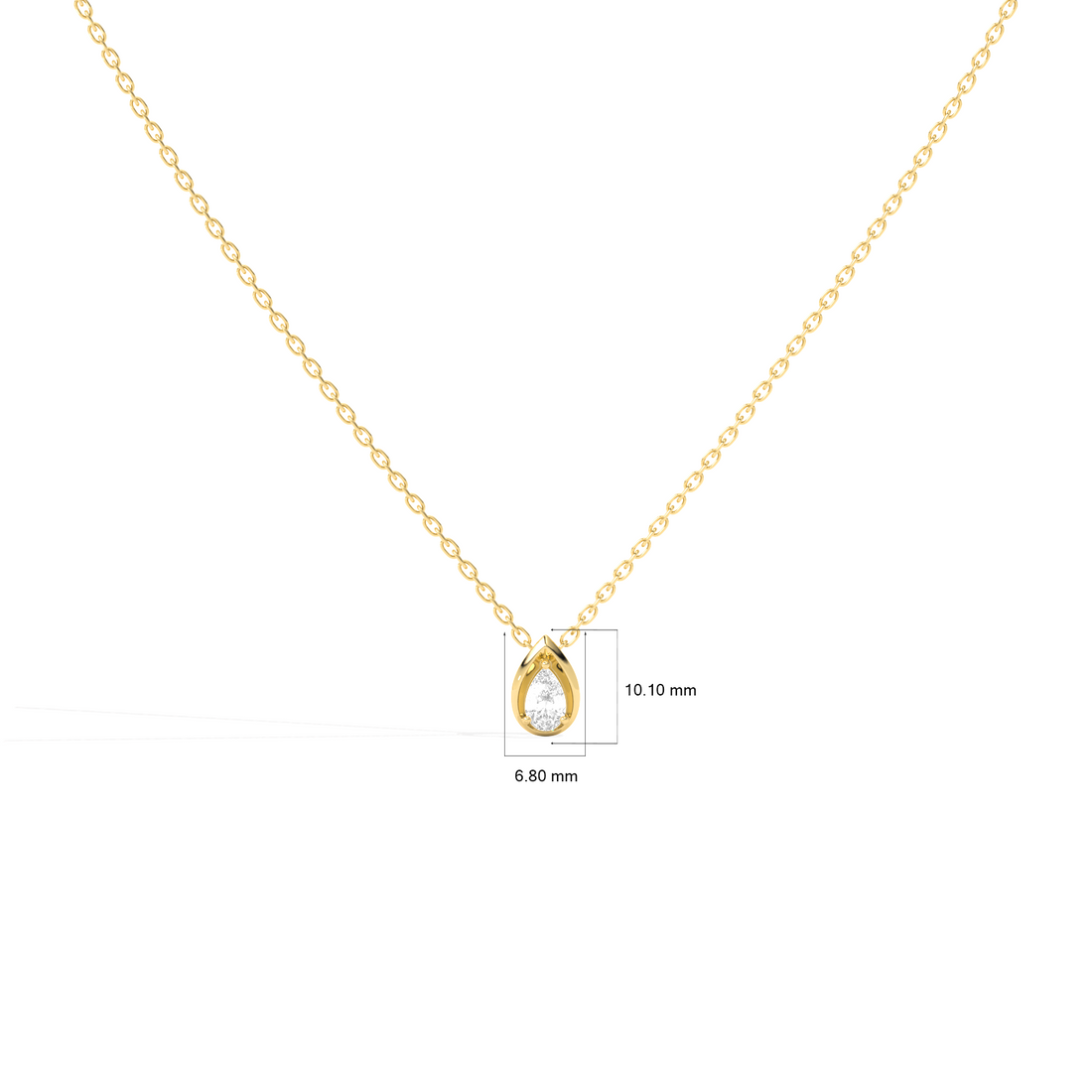 Pear Shape Diamond Pendant Necklace