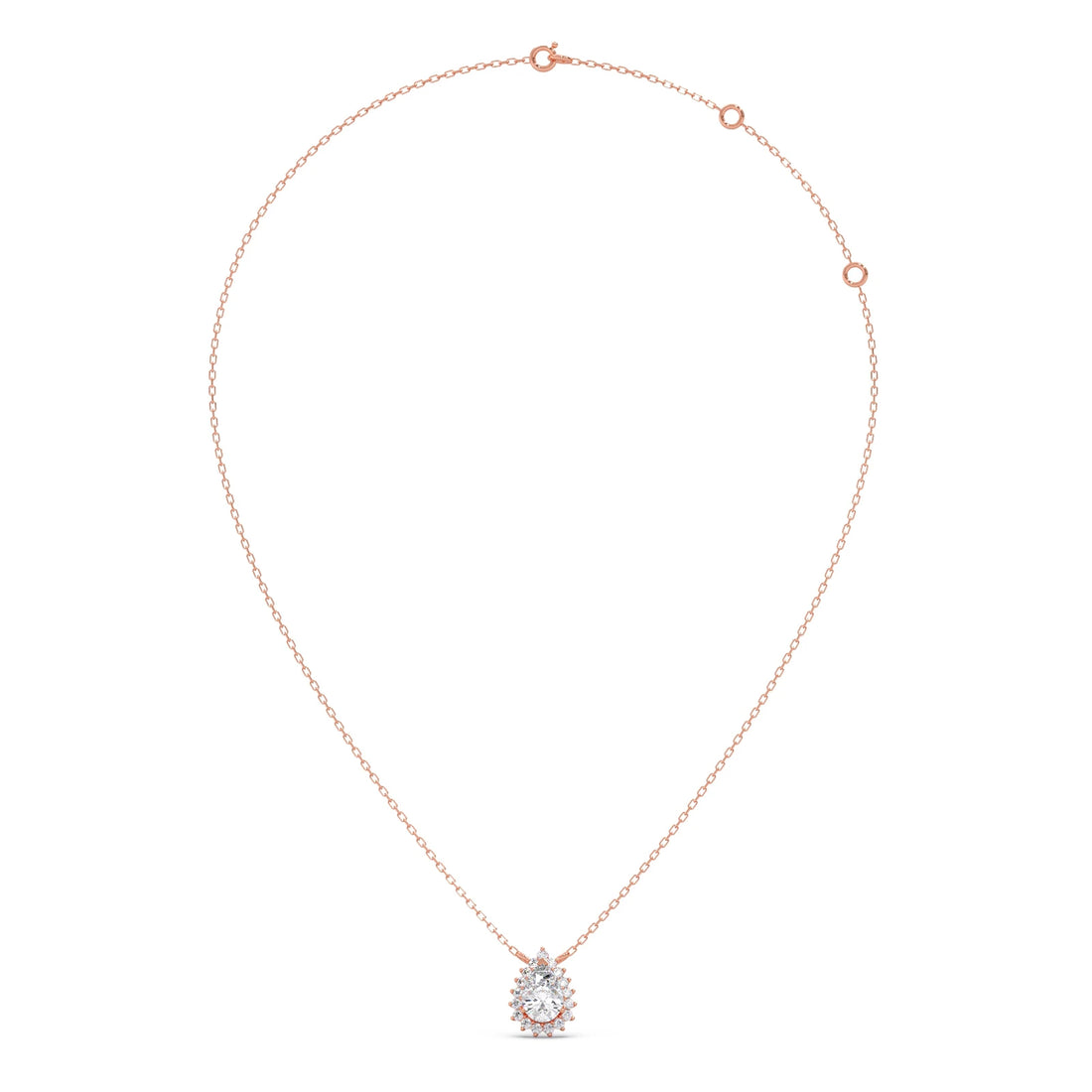 Pear-Shaped Solitaire Pendant Necklace – 7.4x5mm