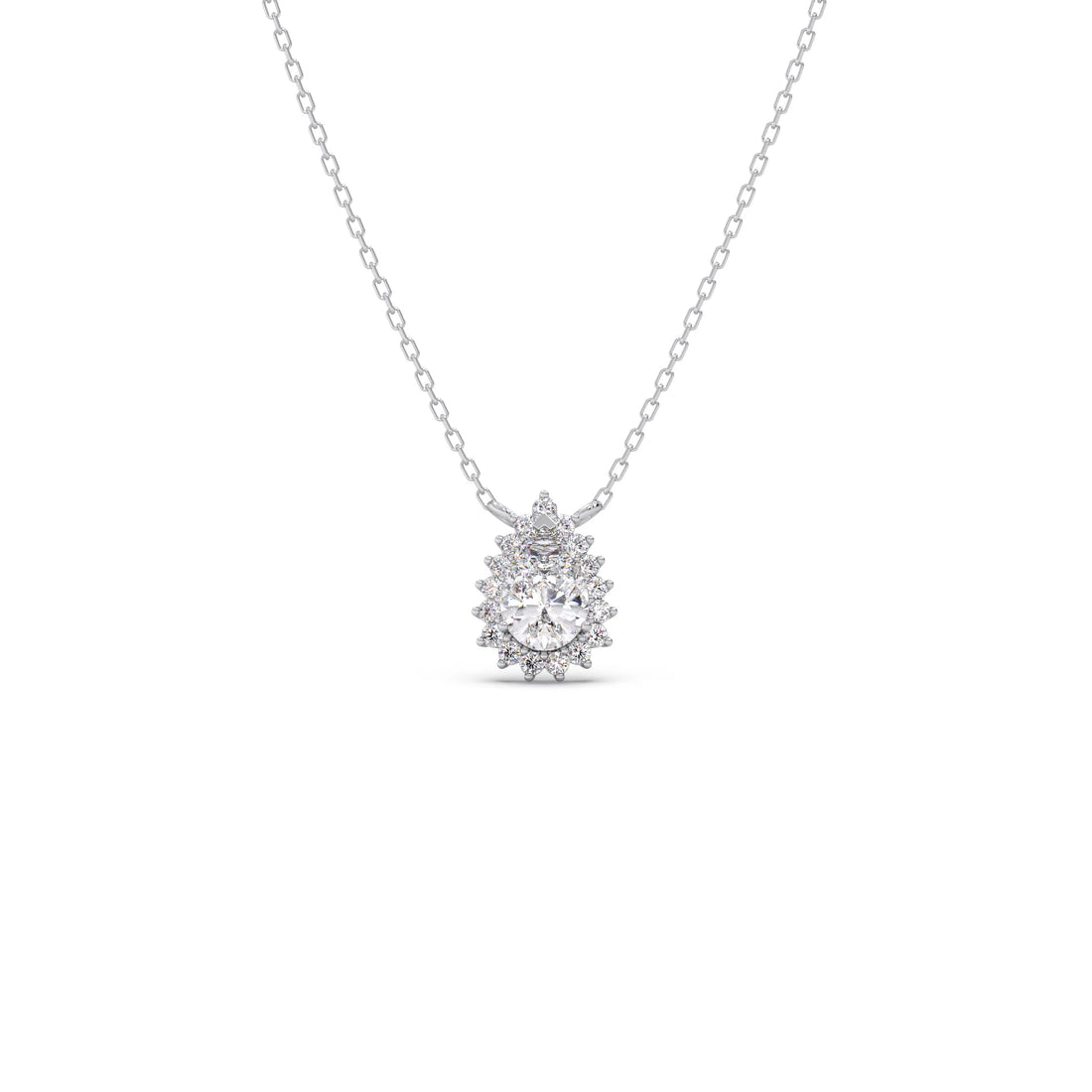 Pear-Shaped Solitaire Pendant Necklace – 7.4x5mm