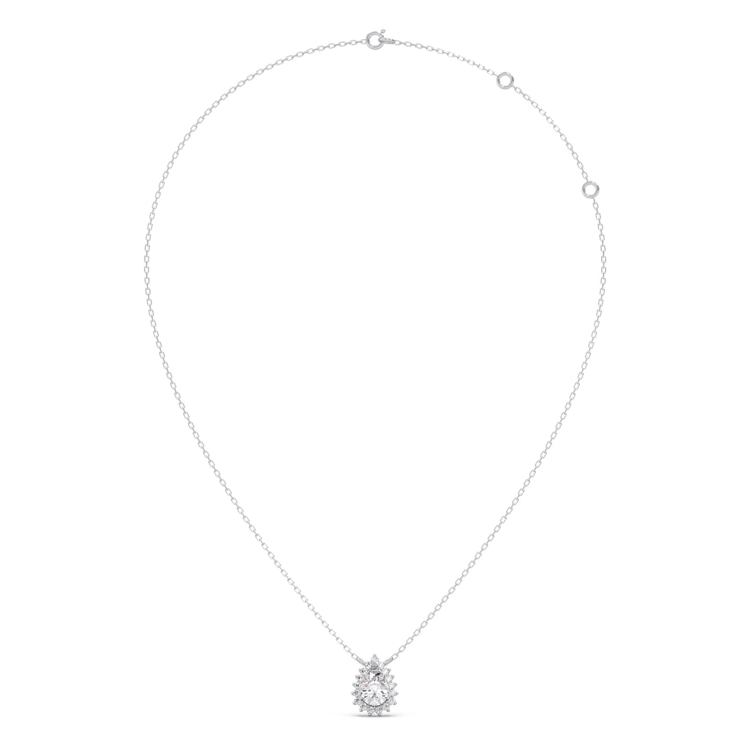 Pear-Shaped Solitaire Pendant Necklace – 7.4x5mm