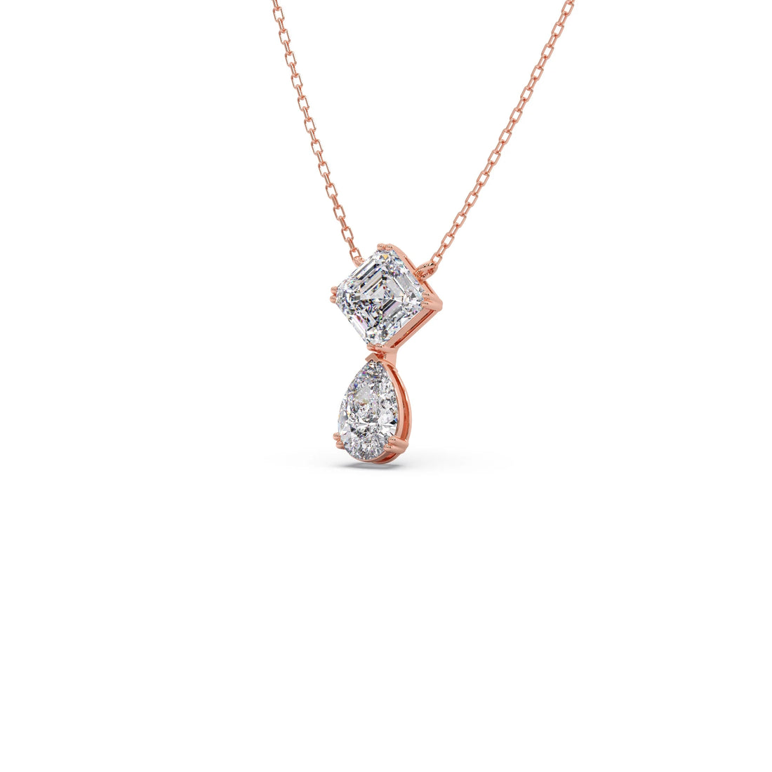 Cushion & Pear-Cut Diamond Necklace